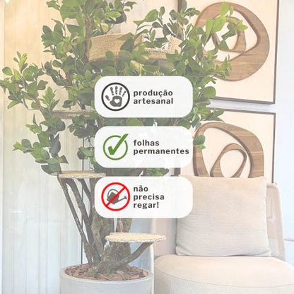 1.8m Natural Tree Cat Tower｜Handcrafted Multi-Level Cat Climbing Tree for Indoor Cats